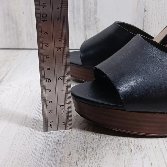 Bleecker & Bond Black Brown Sienna Platform Block Heel Sandals #560 - Picture 14 of 14